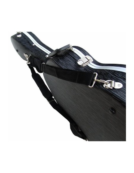Estuche guitarra clásica ABS negro veteado