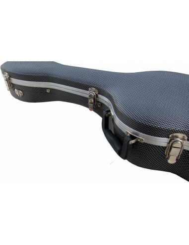 Estuche guitarra clásica ABS gris-negro