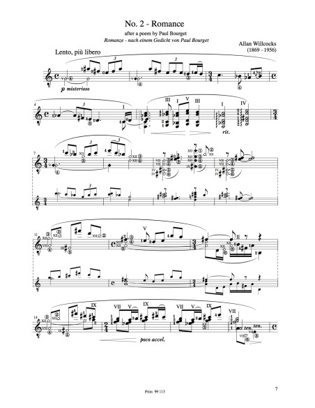 12 impressionistic Sketches for guitar