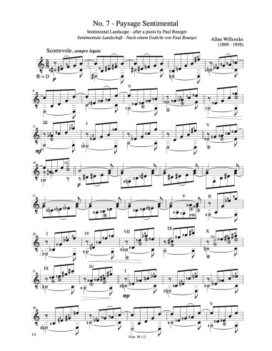 12 impressionistic Sketches for guitar