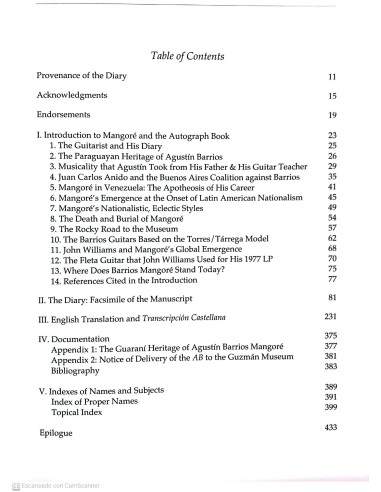 The diary of Agustin Barrios