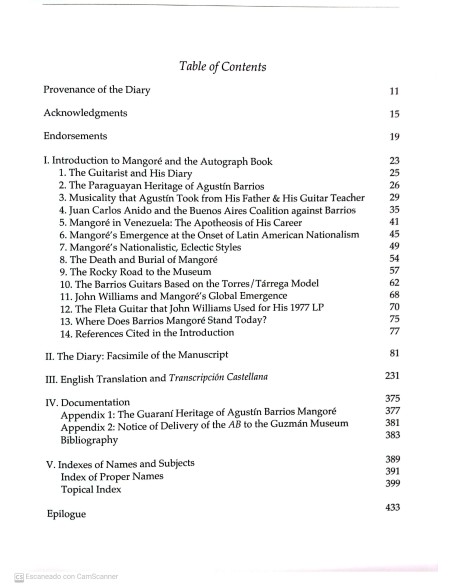 The diary of Agustin Barrios