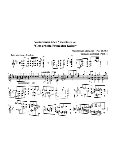 Variations on Gott Erhalte Franz, den Kaiser