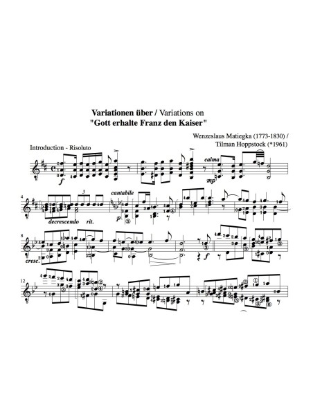 Variations on Gott Erhalte Franz, den Kaiser