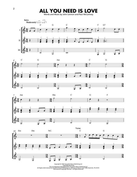 The Beatles for 3 or More Guitars