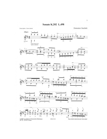 Quatre sonates. k 19 - k 202 - k 301 - k 335