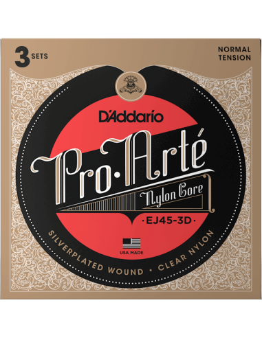 D'Addario Pro Arte EJ45-3D - 3 Sets - Media