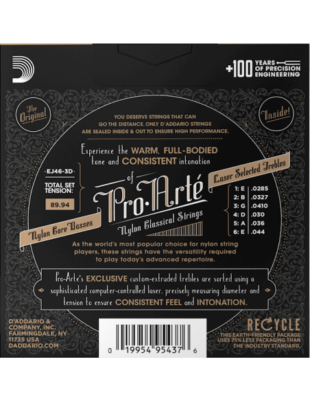 D'Addario Pro Arte EJ46-3D - 3 Sets - High
