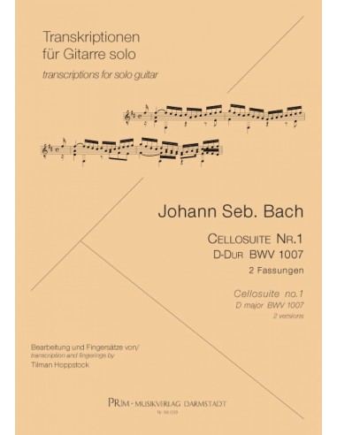 Suite nr. 1 D major BWV 1007