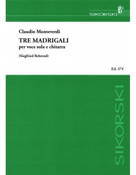 Tre madrigali per voce sola e chitarra